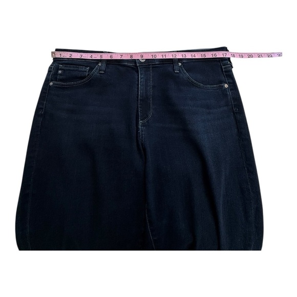 AG X Anthropologie Mid Rise Abbey Ankle Super Skinny Dark Wash Jeans - Size 32 R - Picture 5 of 11